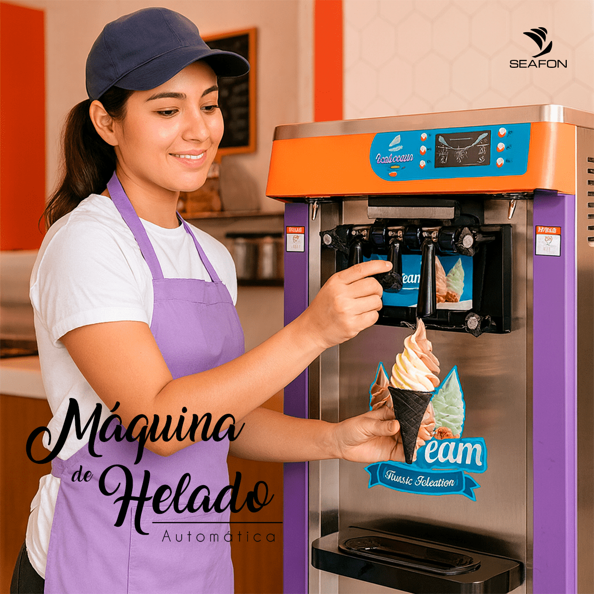 Máquina Helado Suave Nieve Automática Comercial 1800w - Imagen 9